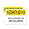 Signmission These Premises Are Alarmed OSHA Security Notice Sign, Vinyl Decal, 14in W x 10in L, 2PK OS-2PACK-SN-D-1014-L-11650 - alternate 1